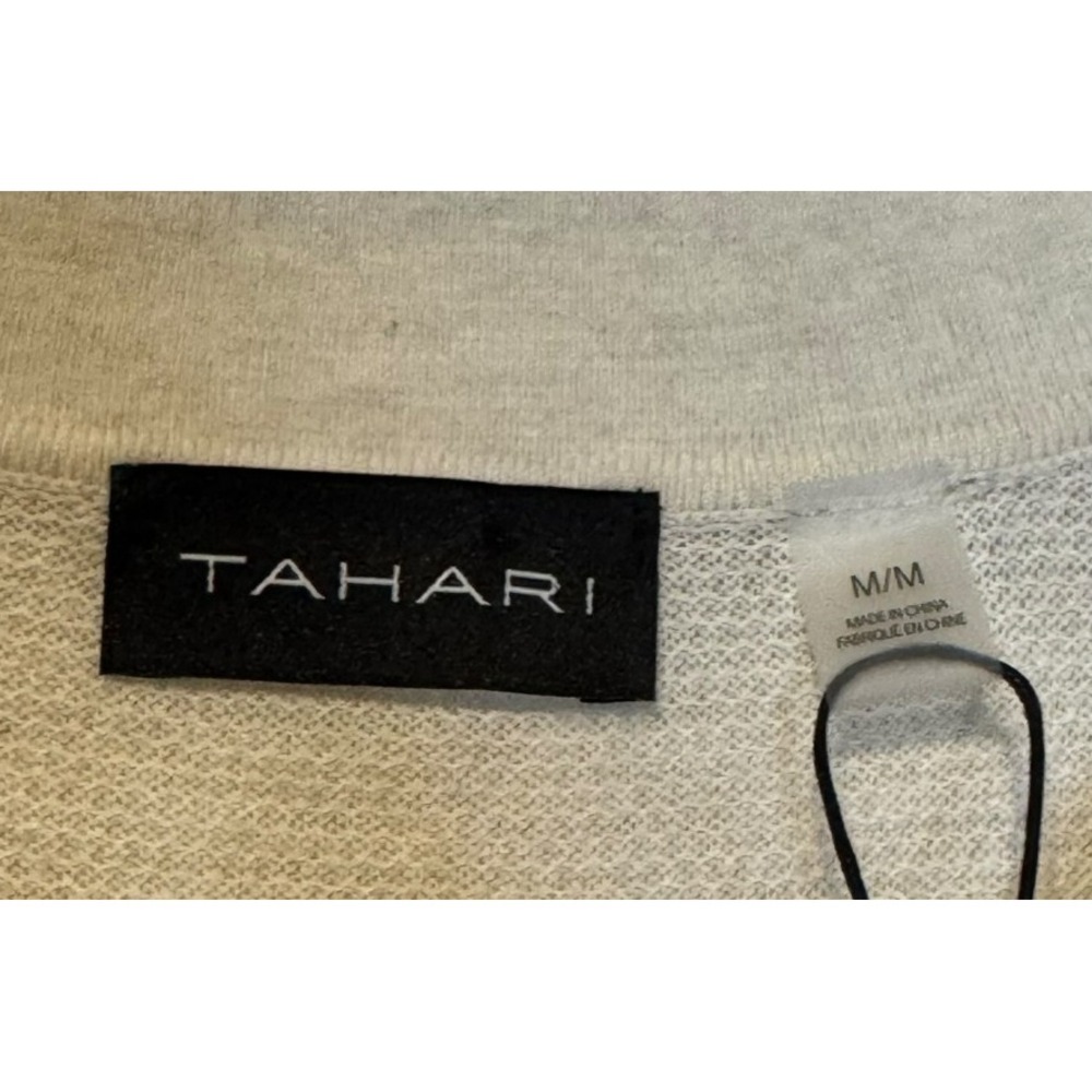 Tahari Men's Sweater Polo Heather Collared Pullover Long Sleeve Grey Medium NWT - Picture 6 of 11